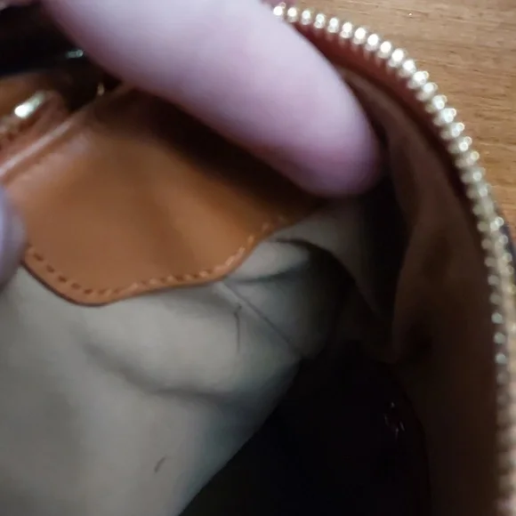 MCM Cognac Hobo Bag with Matching Wallet Iconic Monogram Print - Picture 6 of 12